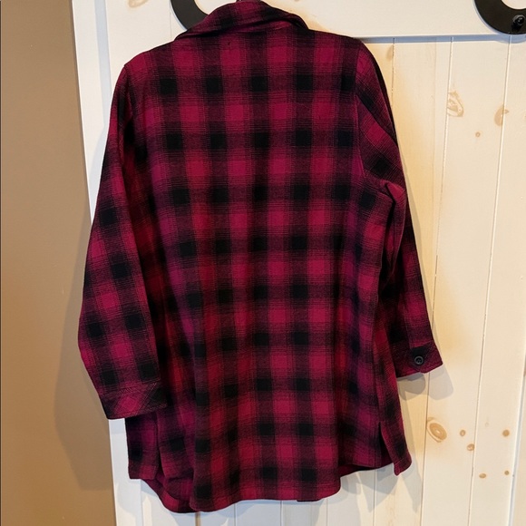 Torrid Plaid Women's Shacket - Red and Black - Picture 4 of 4